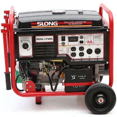 LPG dual fuel open frame generator